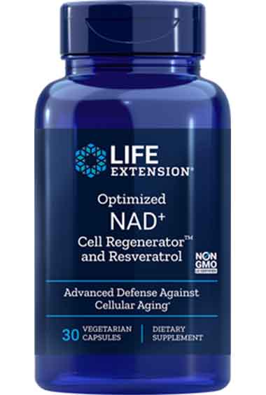 Optimized NAD+ Cell Regenerator + Resveratrol (30 veg caps)