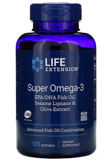 Super Omega-3 Plus met Sesamlignanen & Olijfextract (120 softgels)