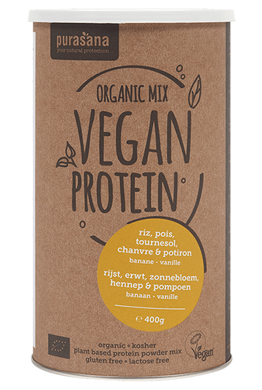 Purasana Vegan Proteïne Mix - Banaan & Vanille (400 g)