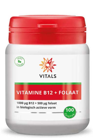 Vitals Vitamine B12 + Folaat (100 zuigtabletten)