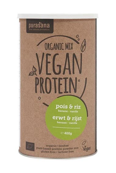 Purasana Vegan Proteïne Mix - Banaan & Vanille (400 g)